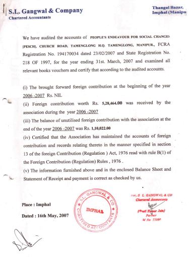 FCRA Account 2006-2007