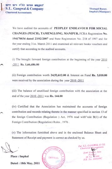 FCRA Account 2010-2011