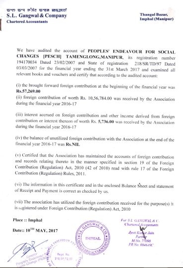 FCRA Account 2016-2017